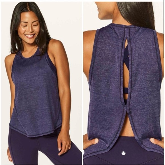 lululemon athletica Tops - Lululemon‎ Twist & Reach Tank in Heathered Aeon Size 6